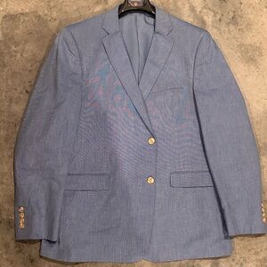 Saddlebred Sky Blue Blazer with Gold Accents